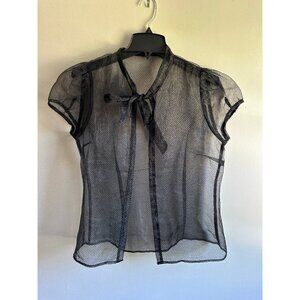 Sheer black blouse